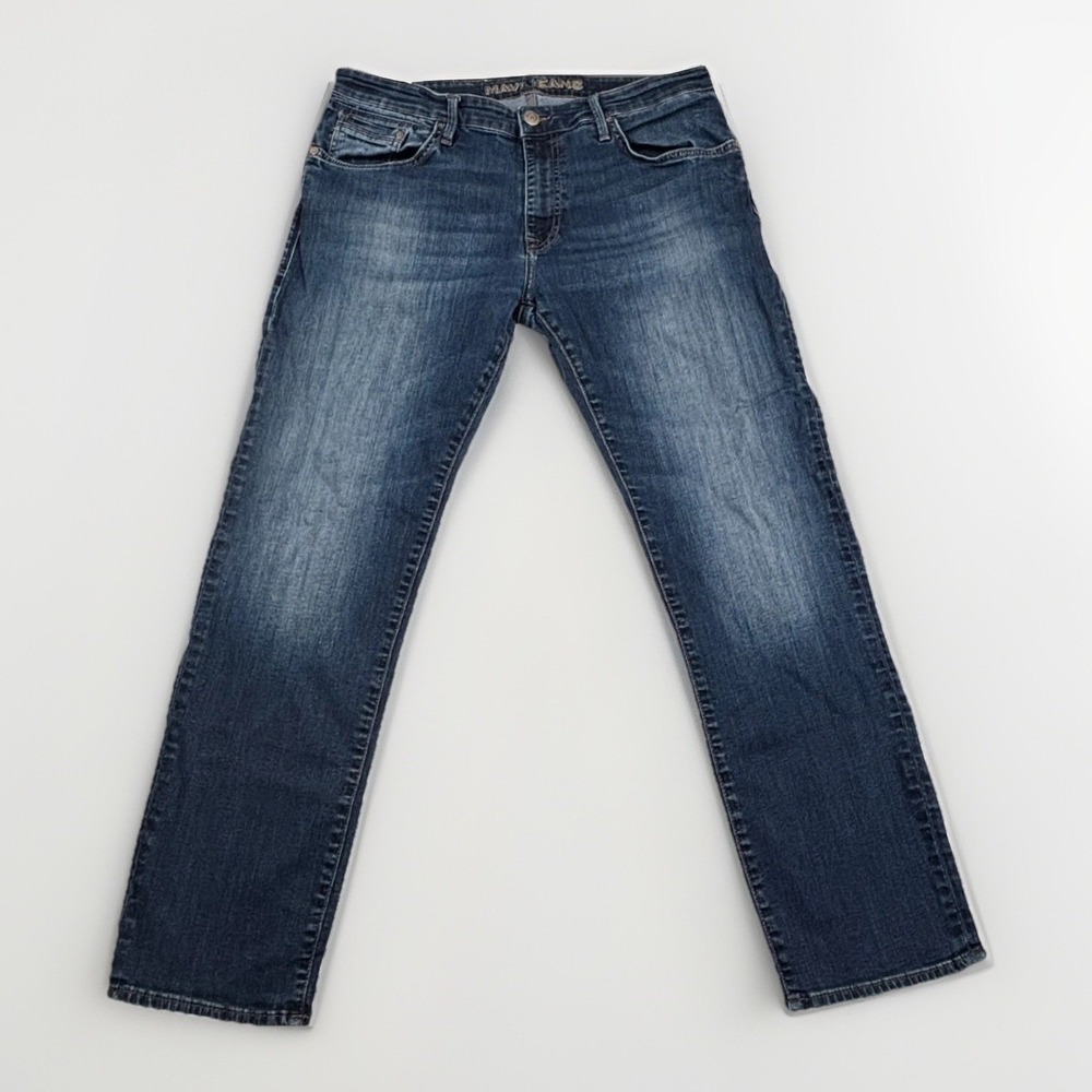 Mavi Jeans‎ Straight Leg Mens 36x30 Blue Dark Wash Stretch Denim